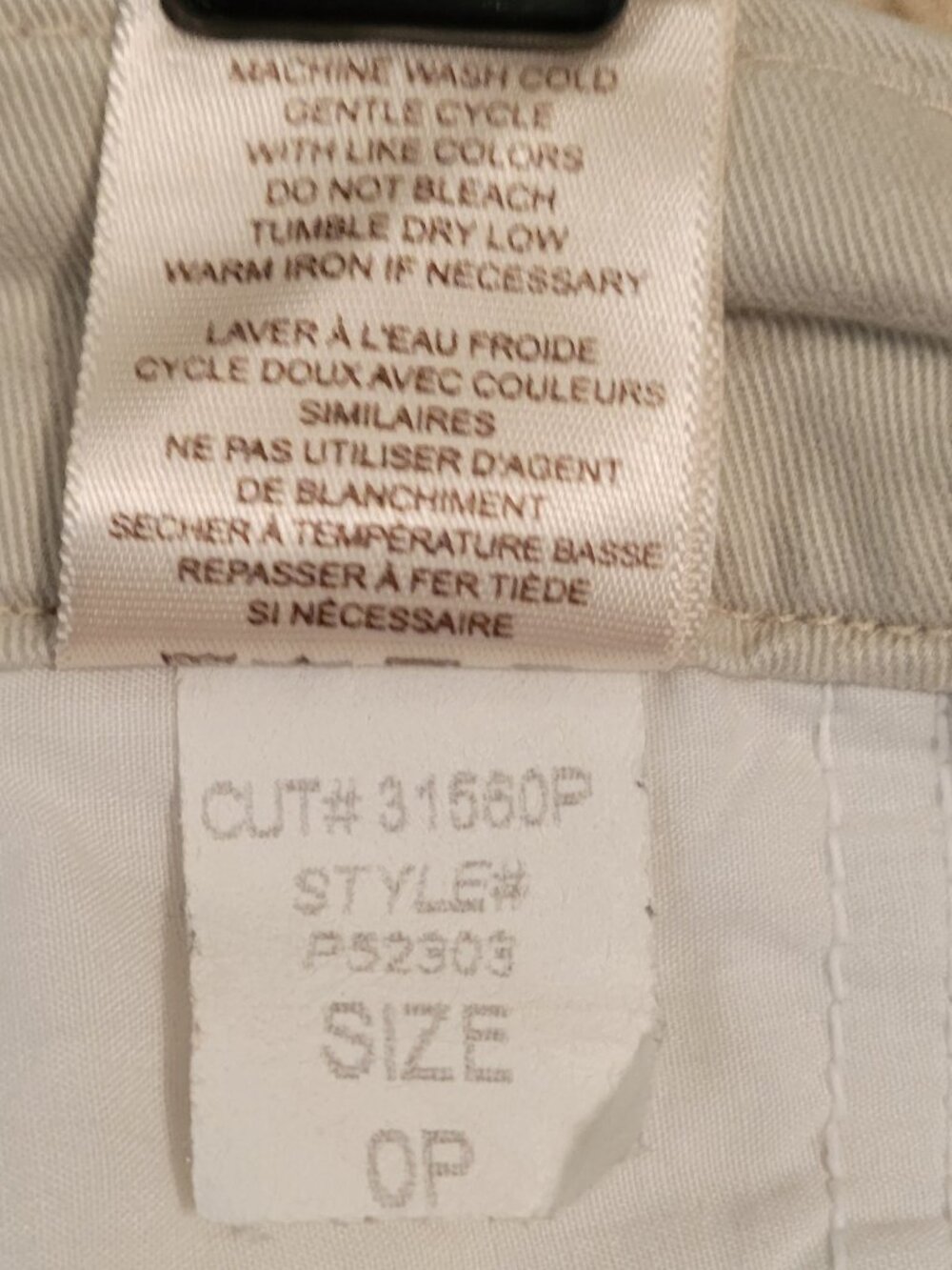 2 Pairs of NYDJ Bermuda Shorts; Tan is Size 0 Petite, Black is Size 0 - Picture 7 of 13